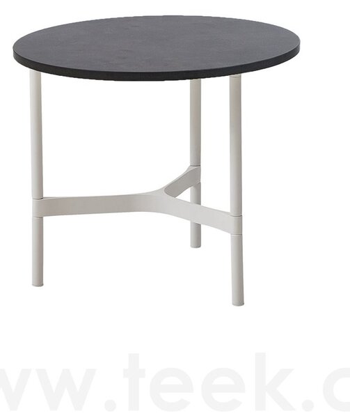 Cane-line Rám pro odkládací stolek Twist, Cane-line, kulatý 45x37 cm, hliník barva light grey, bez desky