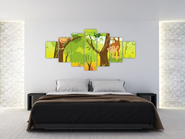Obraz - Opičáci (210x100 cm)