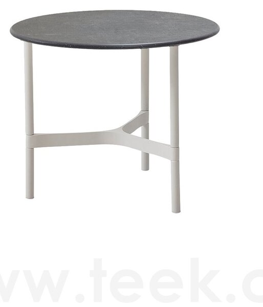 Cane-line Rám pro odkládací stolek Twist, Cane-line, kulatý 45x37 cm, hliník barva light grey, bez desky