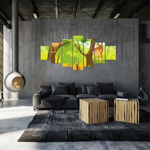Obraz - Opičáci (210x100 cm)