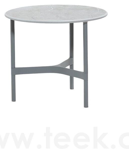Cane-line Rám pro odkládací stolek Twist, Cane-line, kulatý 45x37 cm, hliník barva light grey, bez desky