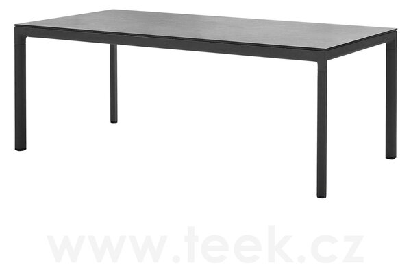 Cane-line Rám pro jídelní stůl Drop, Cane-line, obdélníkový 200x100x74 cm, hliník barva light grey