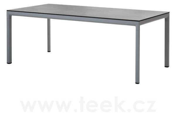 Cane-line Rám pro jídelní stůl Drop, Cane-line, obdélníkový 200x100x74 cm, hliník barva light grey