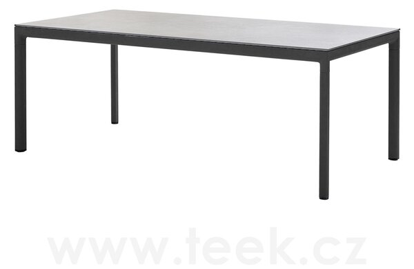 Cane-line Rám pro jídelní stůl Drop, Cane-line, obdélníkový 200x100x74 cm, hliník barva light grey