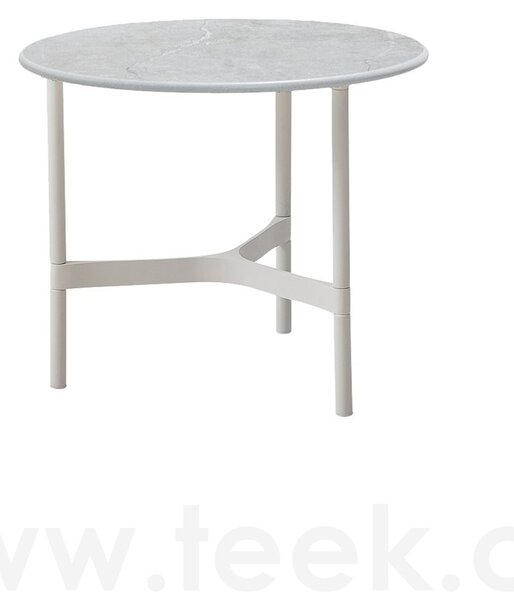 Cane-line Rám pro odkládací stolek Twist, Cane-line, kulatý 45x37 cm, hliník barva light grey, bez desky