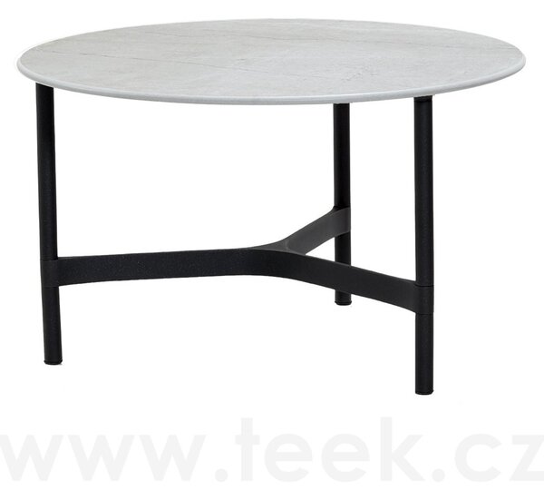 Cane-line Rám pro konferenční stolek Twist, Cane-line, kulatý 70x41 cm, hliník barva light grey, bez desky