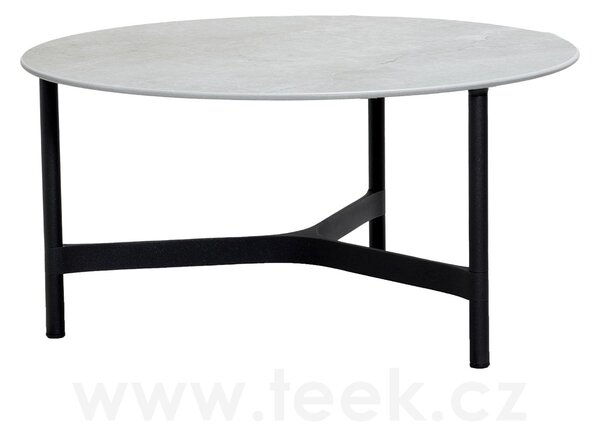 Cane-line Rám pro konferenční stolek Twist, Cane-line, kulatý 90x44 cm, hliník barva light grey, bez desky