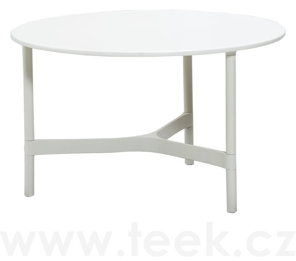Cane-line Rám pro konferenční stolek Twist, Cane-line, kulatý 70x41 cm, hliník barva light grey, bez desky