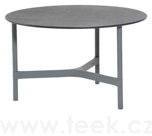 Cane-line Rám pro konferenční stolek Twist, Cane-line, kulatý 70x41 cm, hliník barva light grey, bez desky