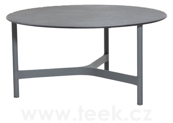 Cane-line Rám pro konferenční stolek Twist, Cane-line, kulatý 90x44 cm, hliník barva light grey, bez desky
