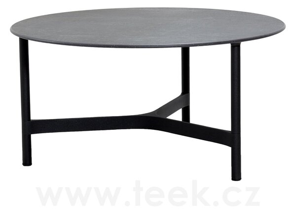Cane-line Rám pro konferenční stolek Twist, Cane-line, kulatý 90x44 cm, hliník barva light grey, bez desky
