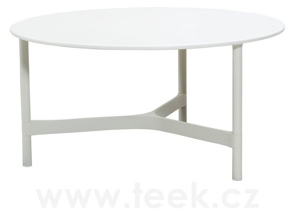 Cane-line Rám pro konferenční stolek Twist, Cane-line, kulatý 90x44 cm, hliník barva light grey, bez desky