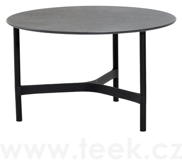 Cane-line Rám pro konferenční stolek Twist, Cane-line, kulatý 70x41 cm, hliník barva light grey, bez desky