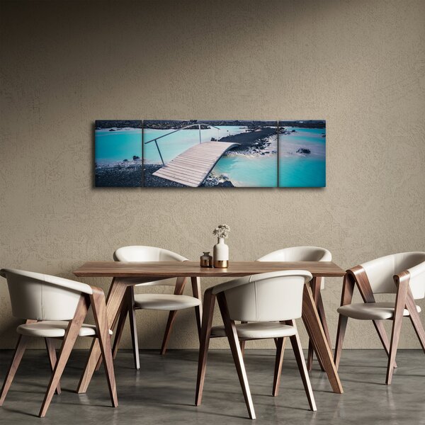 Obraz dřevěného mostu (170x50 cm)