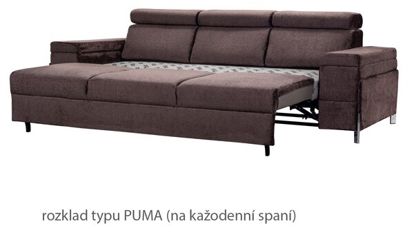 Pohovka ULISES | 251 cm | VELKÁ SPACÍ PLOCHA | vysoká kvalita | VÝBĚR TKANIN