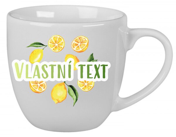 Personalizovaný keramický hrnek 400 ml s ovocem a textem