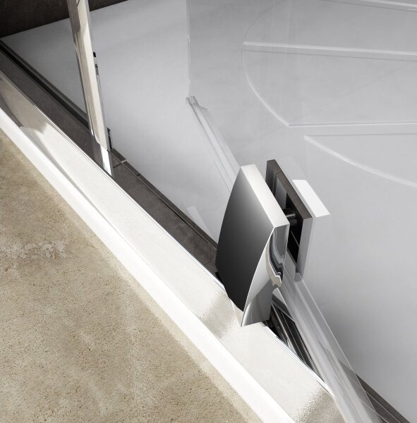 Ravak 37677U00Z1 - Sprchový kout třídílný čtvrtkruhový PIVOT 90x90 cm satin