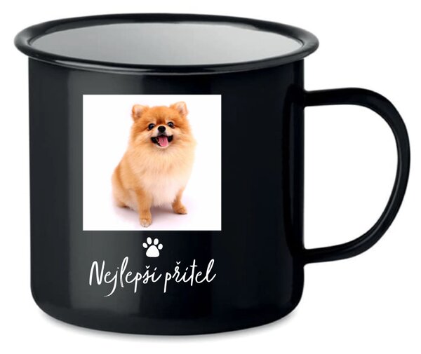 Personalizovaný retro plecháček - fotografie s mazlíčkem