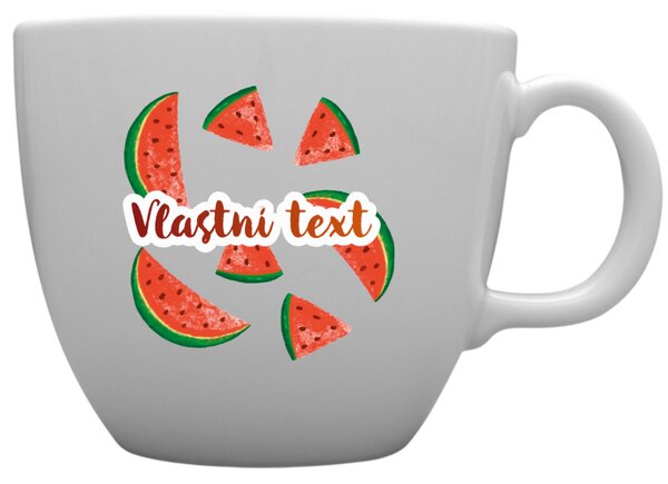 Personalizovaný MEGA XXL keramický hrnek 1000 ml k s ovocem a textem