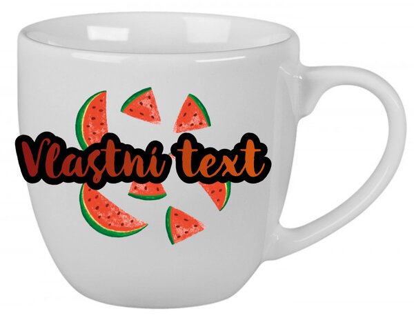 Personalizovaný keramický hrnek 400 ml s ovocem a textem