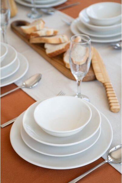 Jídelní sada 24 ks bílá/porcelán