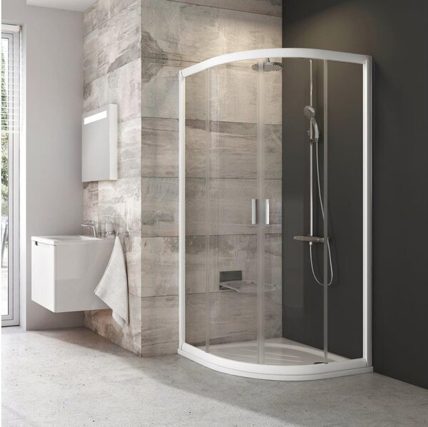 Ravak 3B270100Z1 - Sprchový kout čtyřdílný čtvrtkruhový BLIX 90x90 cm bílá