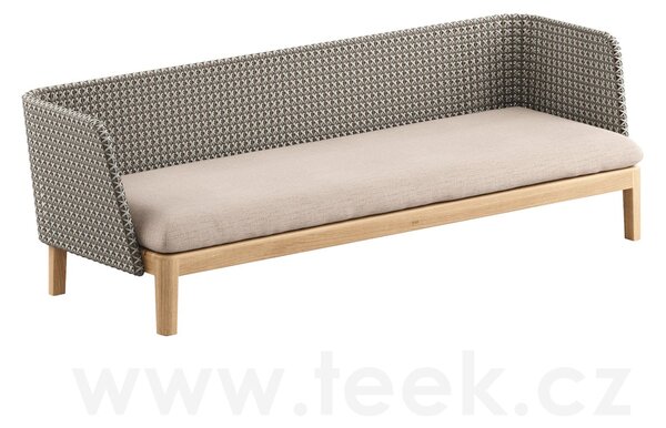 Royal Botania Třímístné sofa/pohovka Calypso Lounge, Royal Botania, rám teak, výplet umělý ratan kriskrosss, bez sedáku
