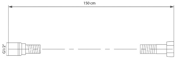 Sapho - Sprchová hadice SOFTFLEX 150 cm matná černá