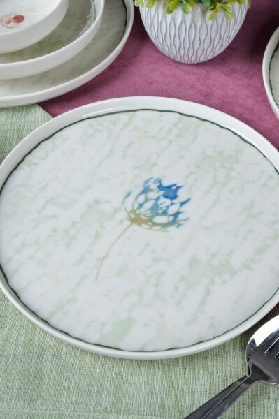 Jídelní sada 18 ks zelená/porcelán