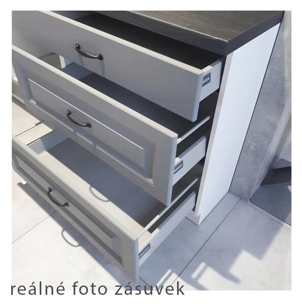 Kuchyňská linka STILO bs | 230 cm | bílá/šedá