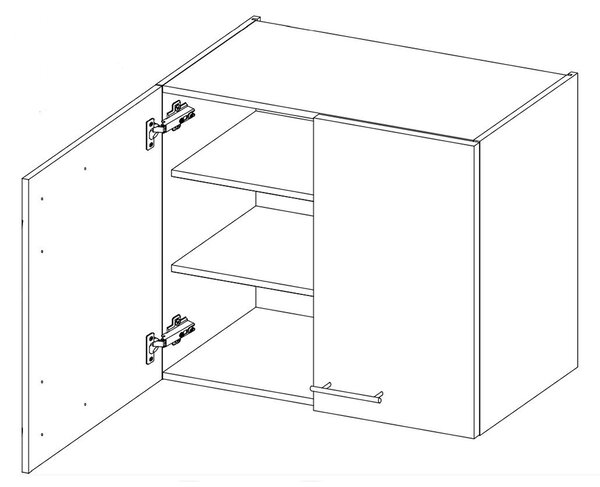 Kuchyňská linka LUNA ab | 465 cm | PREMIUM BOX zásuvky | UNI dvířka | artisan/bílá