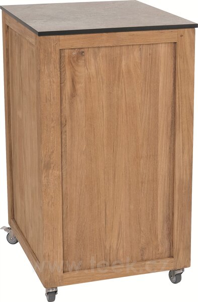 Stern Venkovní skříň - příborník s kolečky Elma, Stern, 50x58x88 cm, rám teak, deska HPL, quartz