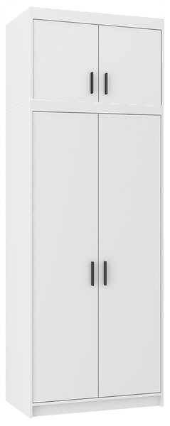 Šatní skříň ELENA + nástavce | sestava 399 cm | bílá