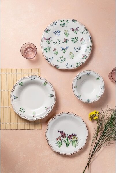 Jídelní sada 24 ks pestrobarevná/porcelán
