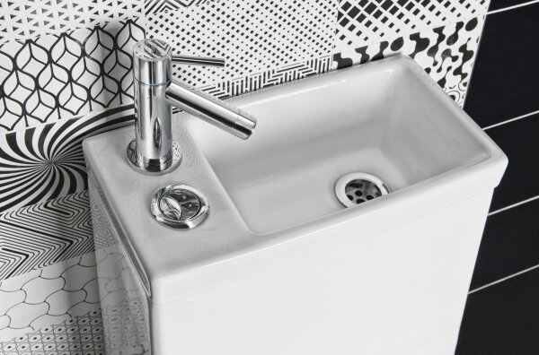 Aqualine - WC kombi s umyvadlem HYGIE keramika/bílá