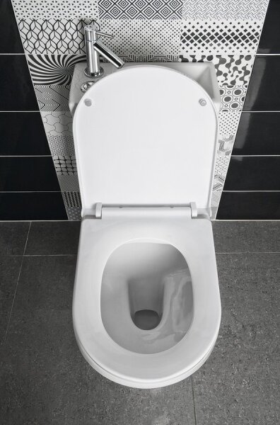 Aqualine - WC kombi s umyvadlem HYGIE keramika/bílá