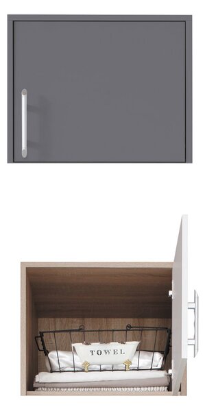 SMART a | šatní skříň SR5 + nástavec SRN5 | 50 cm | UNI dvířka | antracit