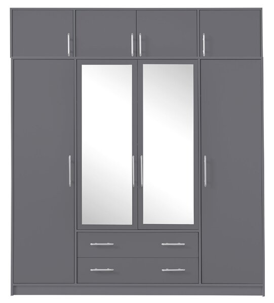 SMART a | šatní skříň SRL1 + nástavec SRN1 + zrcadlo | 200 cm | antracit