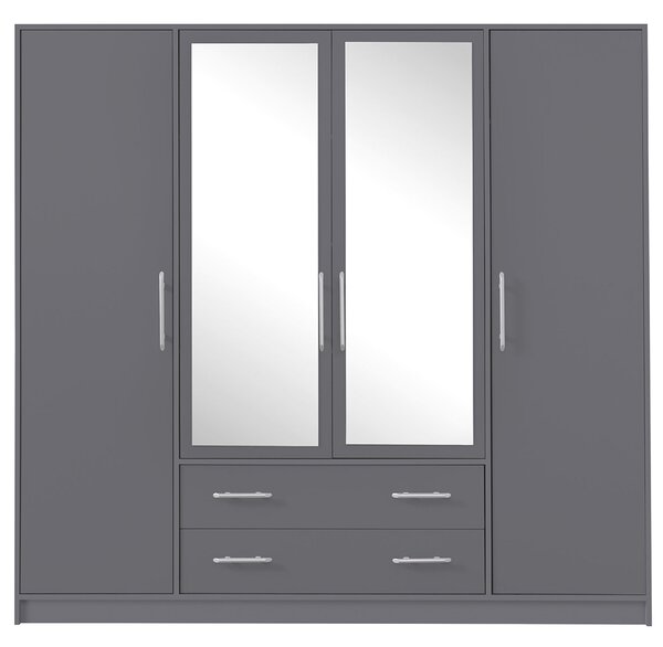 SMART a | šatní skříň SRL1 + zrcadlo | 200 cm | antracit