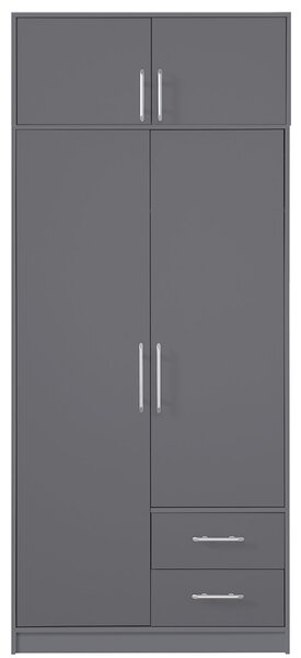 SMART a | šatní skříň SR3 + nástavec SRN3 | 100 cm | antracit