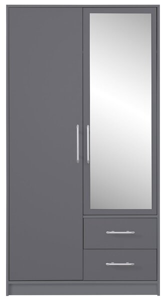 SMART a | šatní skříň SRL3 + zrcadlo | 100 cm | antracit