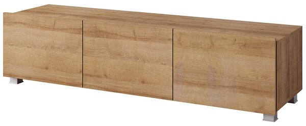 Obývací stěna CALABRINI d | 350 cm | 5 dílů E1 | dub zlatý/bílá lesk