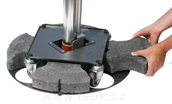 Nertes Mobilní stojan na slunečník LiRo Mini+ 45K, graphit, 45kg