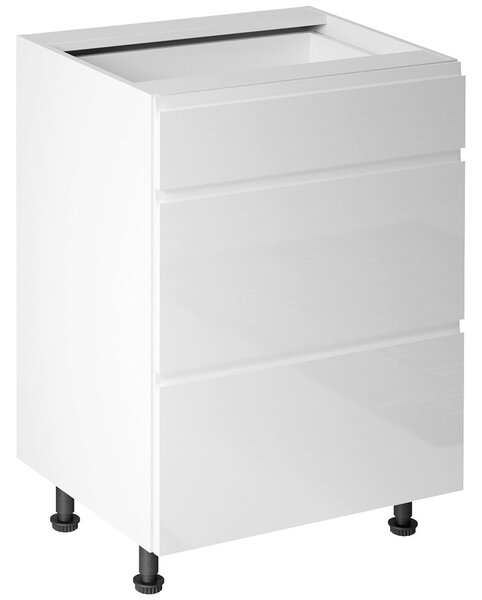 Kuchyňská linka ASPEN b | 450x270 cm | zásuvky METALBOX | SOKL v CENĚ | bílá lesk
