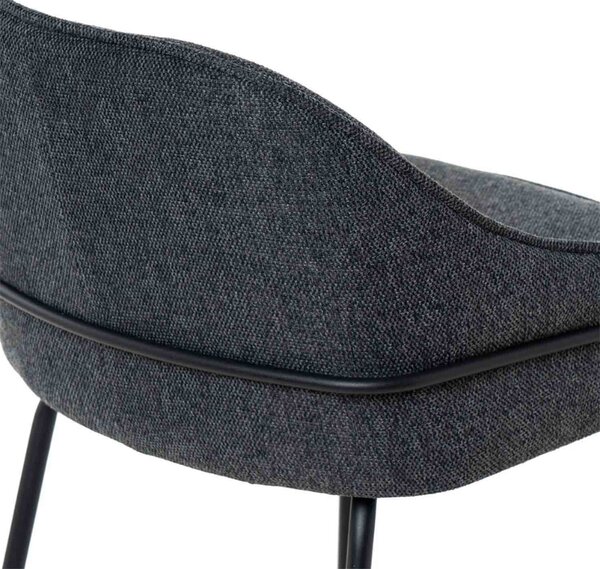 -25 % Dny MOMENTI– Tmavě šedá čalouněná barová židle Somcasa Arny 66 cm