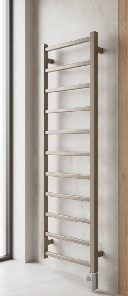 Vertaduro - Koupelnový radiátor s termostatem ZOE 400W 114x40 cm taupe