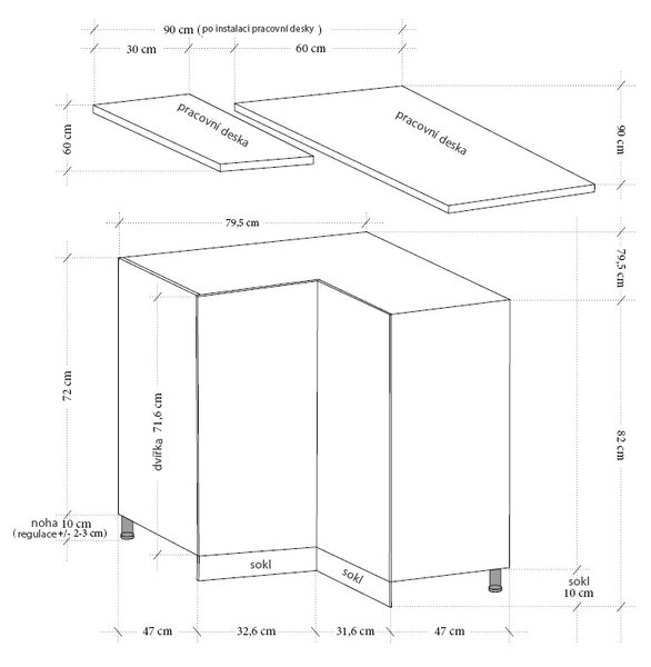 Kuchyňská linka ASPEN b | 450x270 cm | zásuvky METALBOX | SOKL v CENĚ | bílá lesk