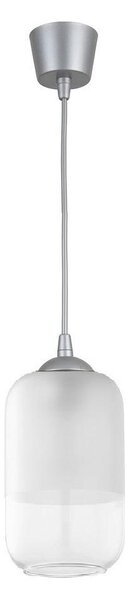 Brilagi - LED Lustr na lanku RETRO GLASS 1xE27/60W/230V pr. 14 cm stříbrná/bílá