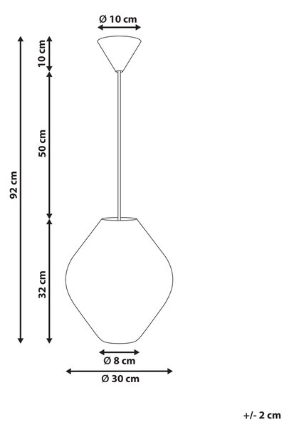 Závěsná lampa ALME Tkanina Bílá