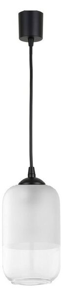Brilagi - LED Lustr na lanku RETRO GLASS 1xE27/60W/230V pr. 14 cm černá/bílá